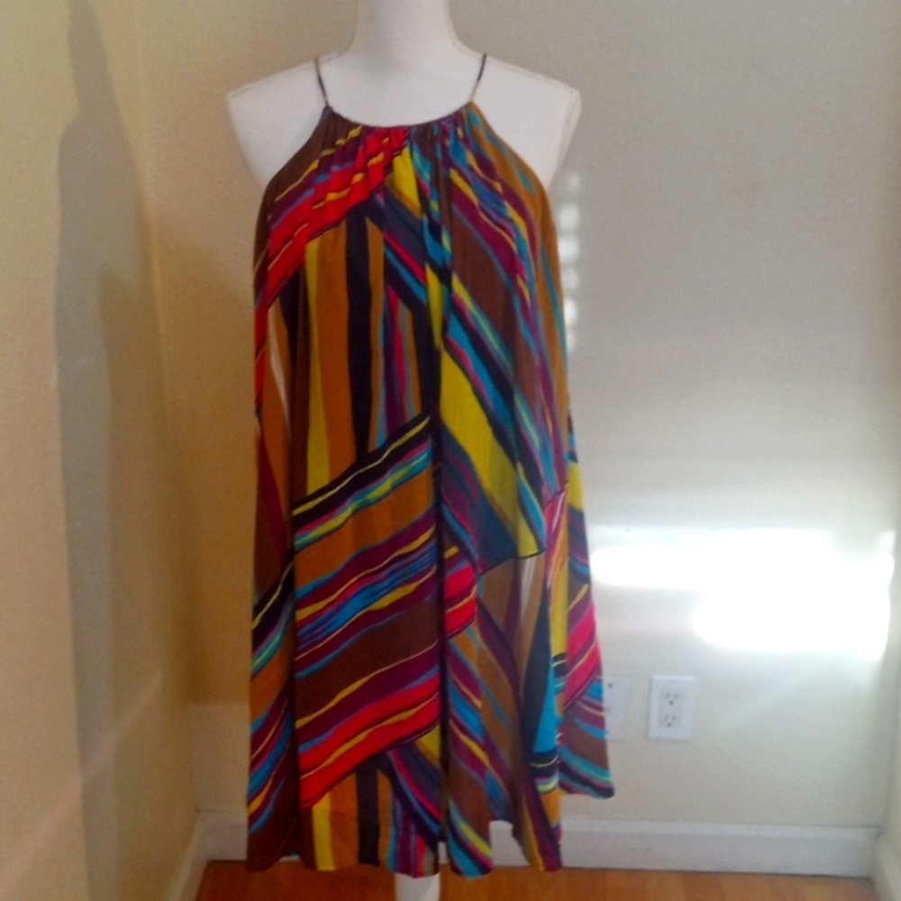 Calvin Klein colorful abstract dress